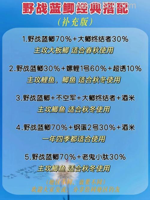 钓鱼王的野战蓝鲫如何搭配钓鲤鱼?