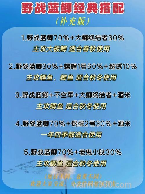 野战蓝鲫经典搭配野战蓝鲫和什么饵料搭配最好?