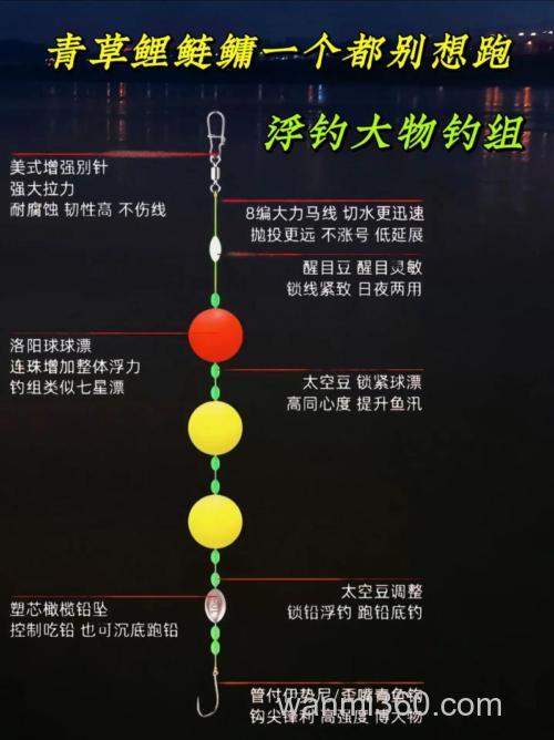 春天浮钓草头鲫鱼线组配置技巧分析