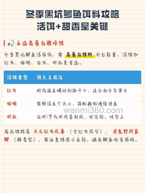 秋冬季黑坑鲫鱼饵料配方