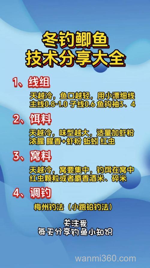 冬钓鲫鱼的六种钓法技巧