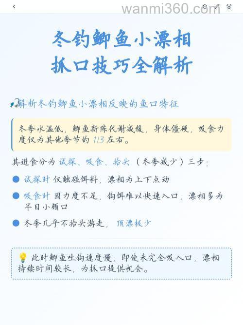 冬钓鲫鱼看漂相小秘诀