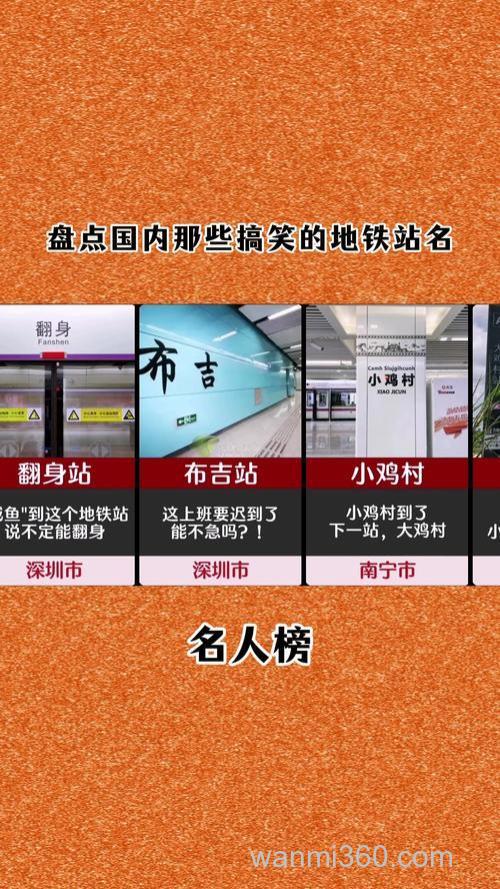 搞笑的地铁站名
