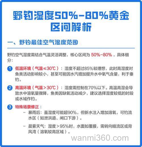 钓鱼湿度多少最佳野钓?