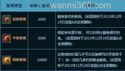 DNF2017钓鱼什么鱼饵最划算？