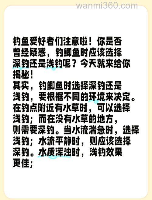 下午三点有鱼钓么?下午三点钓鱼钓深钓浅?