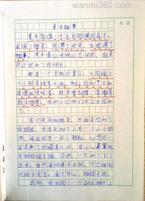 谁有童年趣事啊?急死了!!!高分!!!在线等!!!