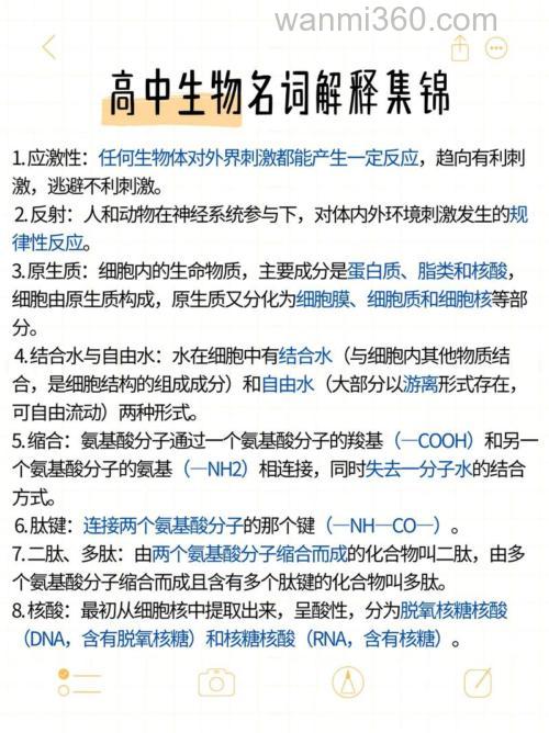 一目了然生物名词?