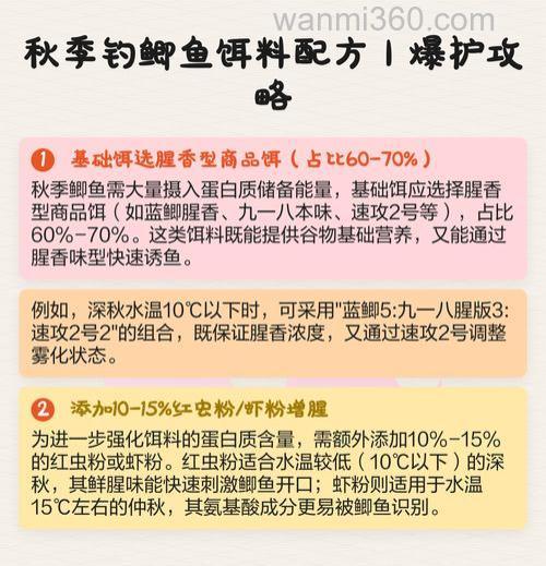 秋钓鲫鱼商品饵配方