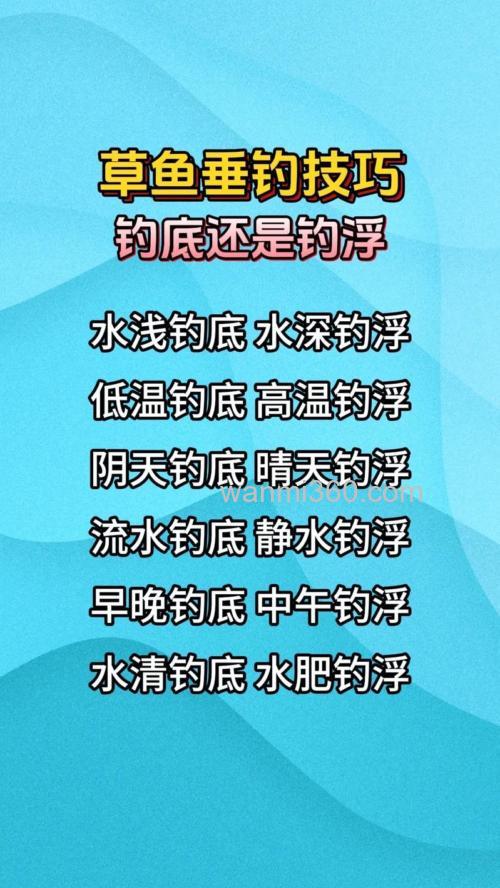 想要多钓草鱼,要分清什么时候钓底,什么时候钓浮
