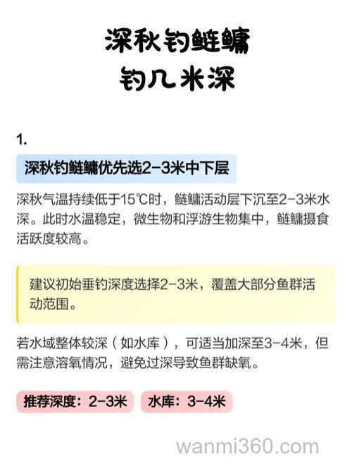 深秋钓鲢鳙钓多深的水合适?