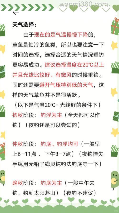 夏钓草鱼有4个“秘诀”要知道
