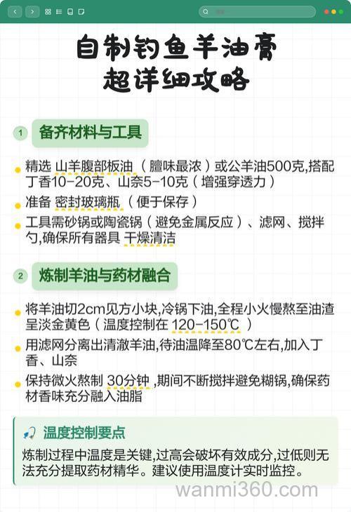 自制钓鱼膏配方大全?