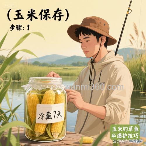 老玉米泡发芽钓草鱼的方法?