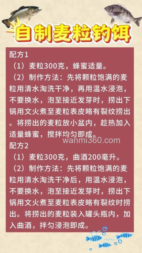 麦子钓饵的制作方法