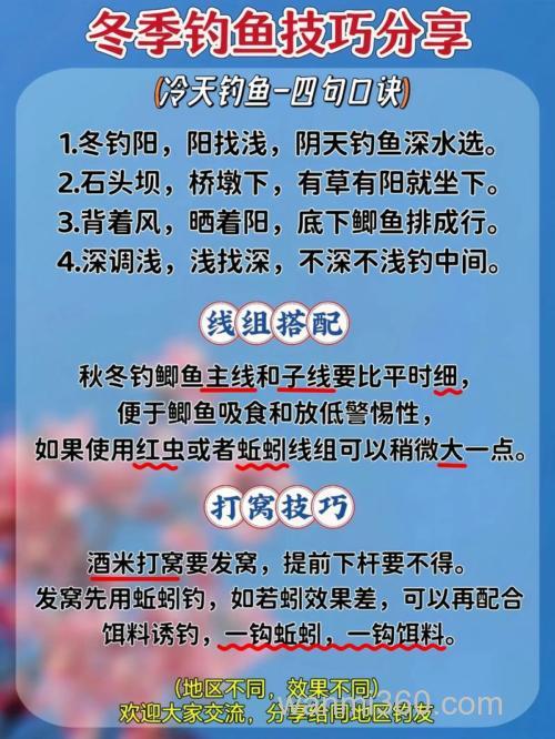 冬季野钓的搭配技巧及钓法