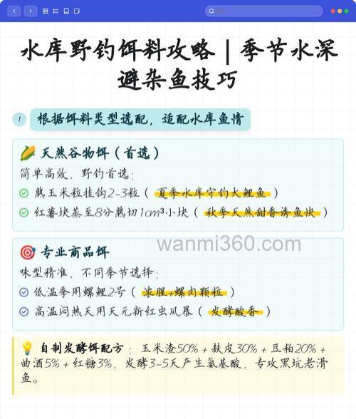 水库钓鱼鱼饵以及技巧