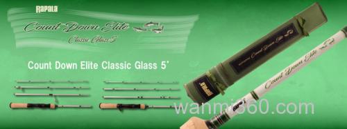 复古气质 Rapala 24 Count Down Elite Classic Glass 5′ 便携鳟鱼竿_0